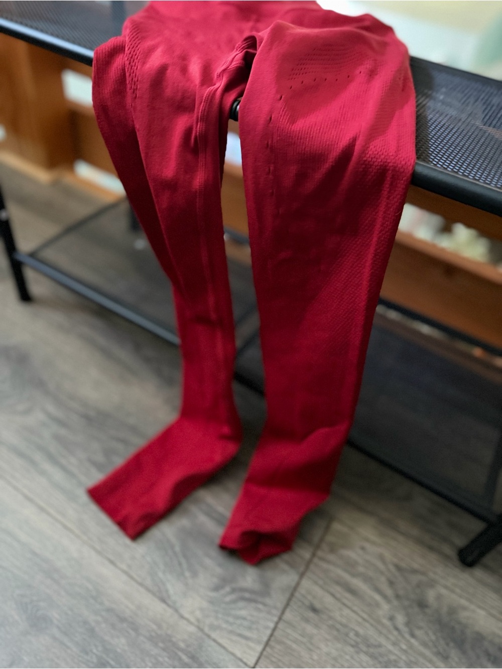 Women’s Deep Red Knit leggings